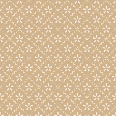 Dekoratif elementlerle basit, pürüzsüz desen. Moda baskıları ya da ambalaj kağıdı için güzel bir arkaplan.