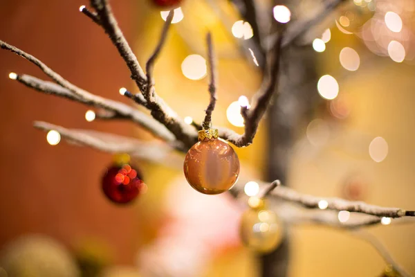 Odaklanmamış Arka Led Işık Bokeh Yakın Çekim Fotoğraf Ile Noel — Stok fotoğraf