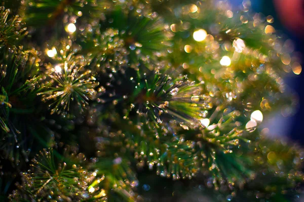 Abstract Unfocused Backgrounds Christmas Decorations Led Light Bokeh Close Photo — Stock Photo, Image