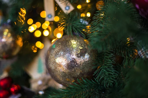 Fundos Desfocados Abstratos Com Decorações Natal Com Bokeh Luz Led — Fotografia de Stock
