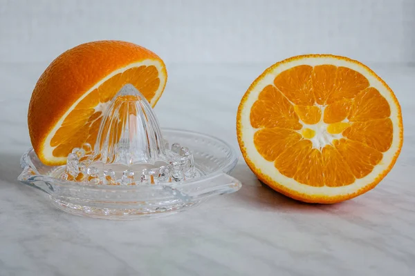 Szeletelt Narancs Citrus Prés — Stock Fotó