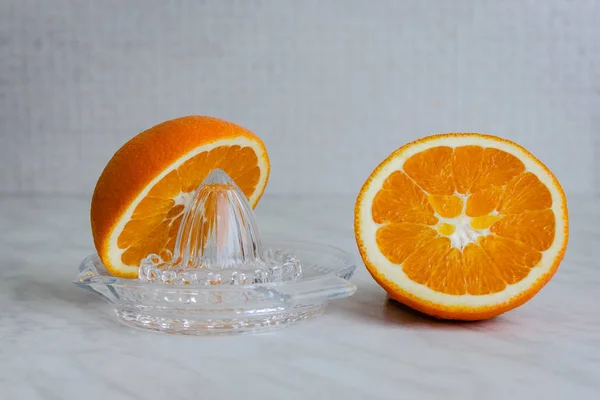 Szeletelt Narancs Citrus Prés — Stock Fotó
