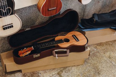 Ukulele sandık müzik mağazası