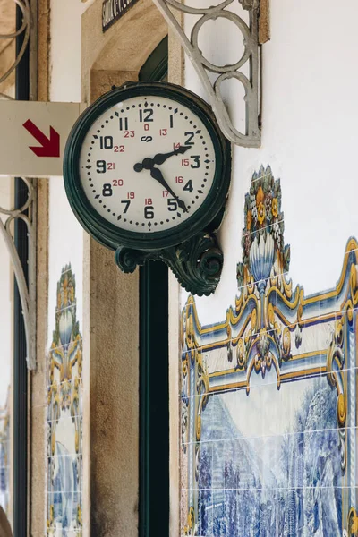 Pinhao Portugal April 2016 Old Clock Railway Station Pinhao Douro — Stock Photo, Image