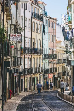 Lizbon - 02 Mayıs 2016: Mimari eski şehir Lizbon, Portekiz.