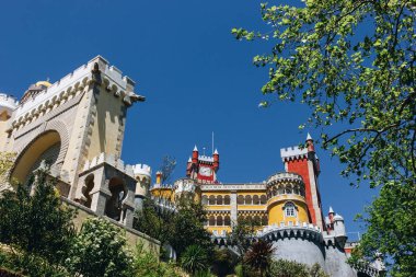 Sintra, Portekiz - 3 Mayıs 2016: Sintra Portekiz Pena Ulusal Sarayı