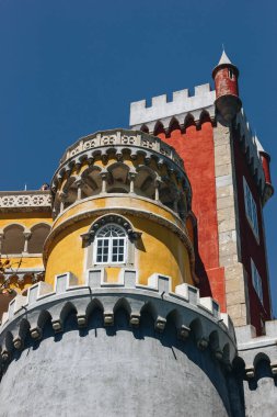 Sintra, Portekiz - 3 Mayıs 2016: Sintra Portekiz Pena Ulusal Sarayı