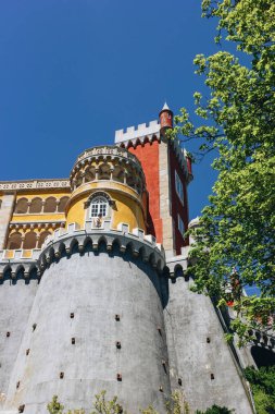 Sintra, Portekiz - 3 Mayıs 2016: Sintra Portekiz Pena Ulusal Sarayı