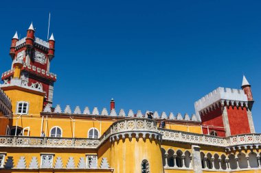 Sintra, Portekiz - 3 Mayıs 2016: Sintra Portekiz Pena Ulusal Sarayı