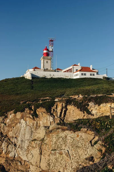 Faro Cabo Roca Océano Atlántico Portugal Cabo Roca Punto Más — Foto de Stock