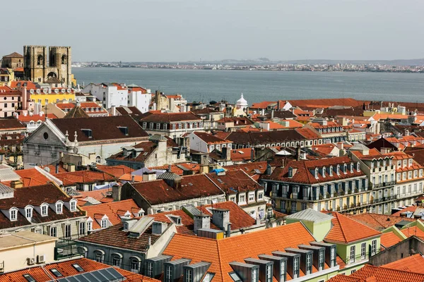 Πανοραμική Εναέρια Άποψη Της Λισαβόνας Πορτογαλία — Φωτογραφία Αρχείου