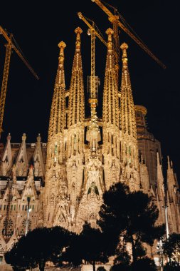 La Sagrada Familia Gaudi tarafından 24 Nisan 2016 Barcelona İspanya'tasarlanmış.