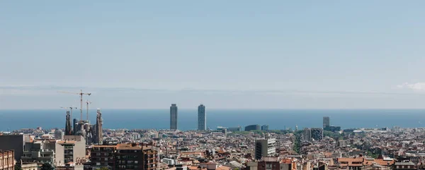 Vista Aérea Panorâmica Barcelona Espanha — Fotografia de Stock