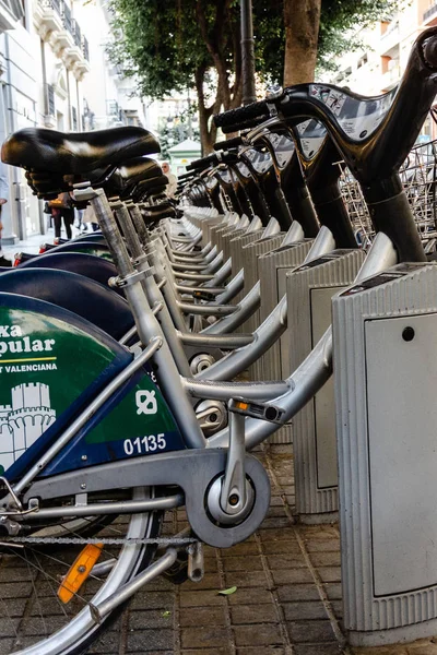 Valencia Spanje April 2016 Valenbisi Fiets Delen Van Station April — Stockfoto