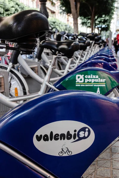 Valencia Spanje April 2016 Valenbisi Fiets Delen Van Station April — Stockfoto