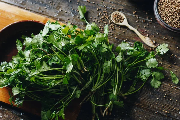 Fresh parsley and cilantro — Stock Photo, Image