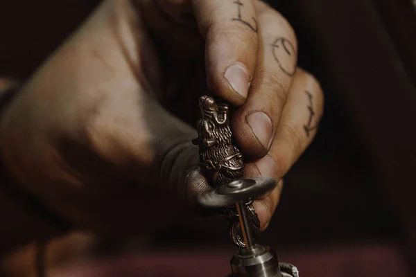 Jeweler working at workshop Royalty Free Stock Images