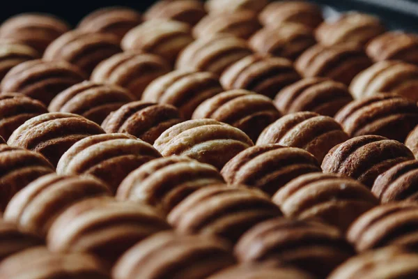 Baris Kue Tradisional Rusia Berbentuk Kacang — Stok Foto