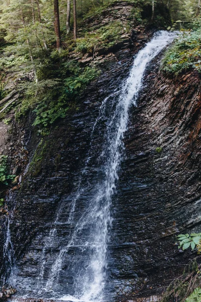 Horský Vodopád Huk Karpat Ukrajina — Stock fotografie