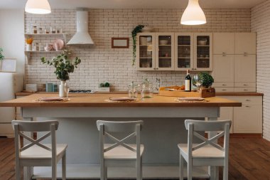 Modern stil mutfak iç mimarisi