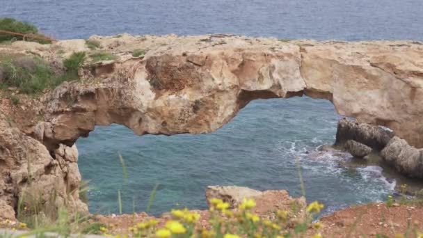 Cyprus. Cape Greco. The Sea Bridge. — Stock Video
