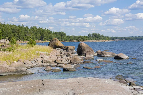 View of the shore of Varlaxudden (Vaarlahti) recreation area, Emasalo island, Porvoo, Finland
