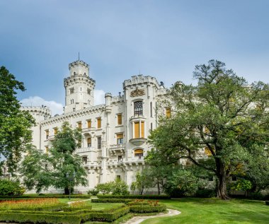 Hluboka nad Vltavou, Çek Cumhuriyeti - 19 Eylül 2017: Çek barok şatosu Hluboka nad Vltavou
