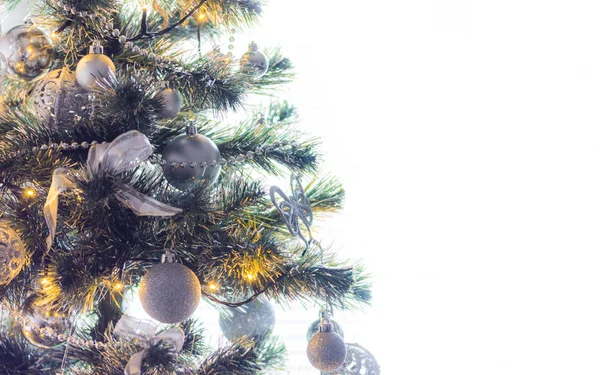 Christmas Tree Bulbs Isolated White Background — Stock Photo, Image