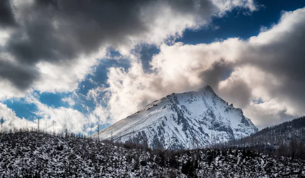 Lomnicky Stit Colina Las Montañas Tatra Paisaje Invierno —  Fotos de Stock
