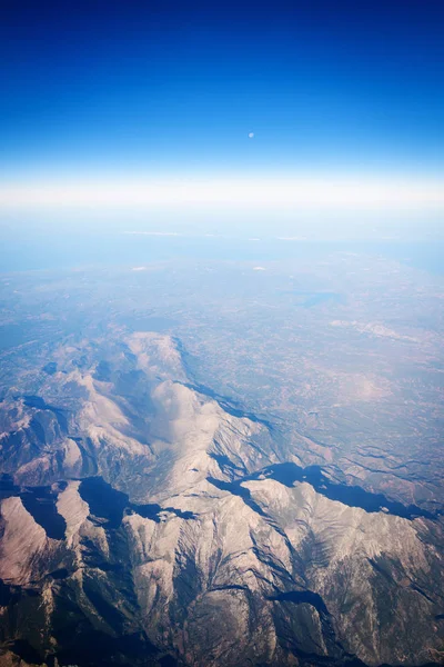 航空機の窓からの眺め — ストック写真