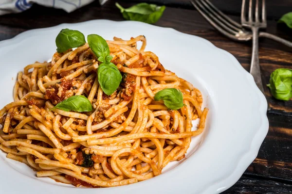 Pasta espaguetis boloñesa —  Fotos de Stock