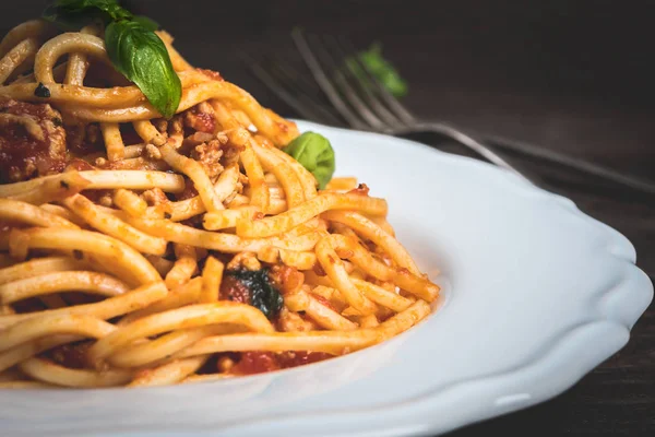 Nudeln Spaghetti Bolognese — Stockfoto