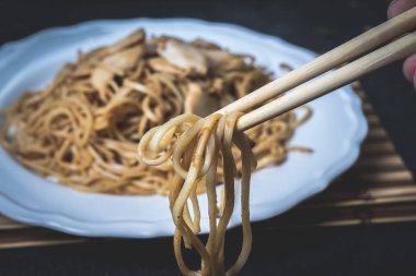 Tavuk eti ile Asya erişte