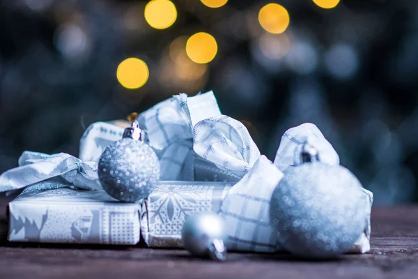 Weihnachten Silberschmuck — Stockfoto