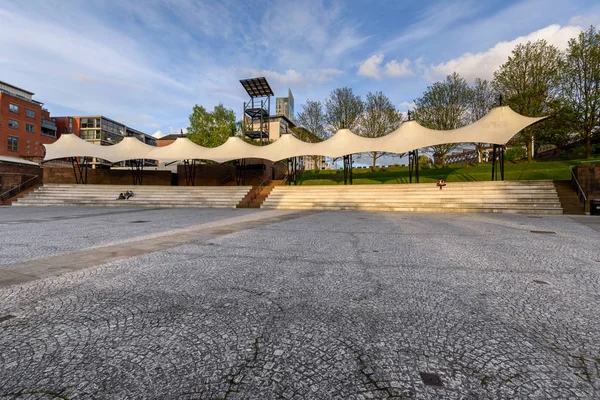 Castlefield Skålen Ett Utomhus Evenemang Paviljong Området Innerstaden Bevarande Castlefield — Stockfoto