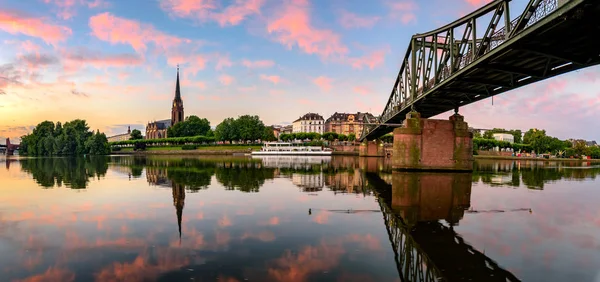 Eiserner Steg Ist Eine Von Mehreren Brücken Die Über Den — Stockfoto