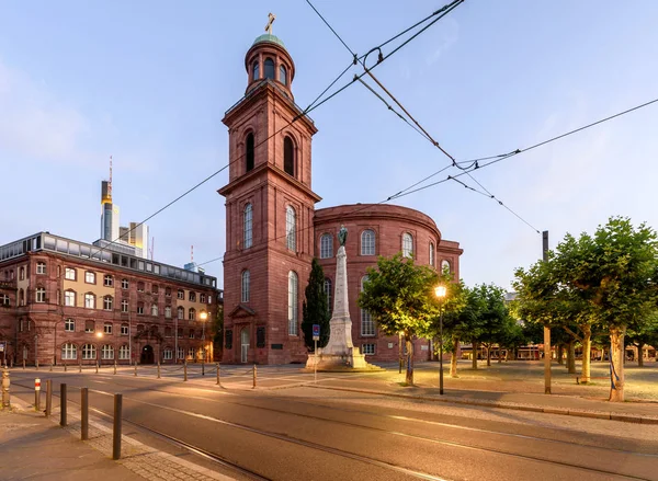 Εκκλησία Του Αγίου Παύλου Στη Φρανκφούρτη Έσση Γερμανία Τον Οβελίσκο — Φωτογραφία Αρχείου