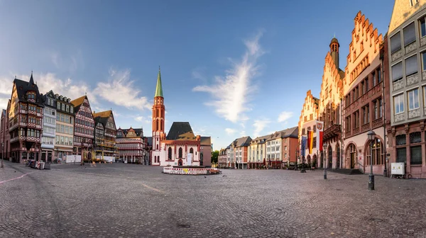 Central Plaza Met Traditionele Oude Duitse Gebouwen Frankfurt Duitsland — Stockfoto