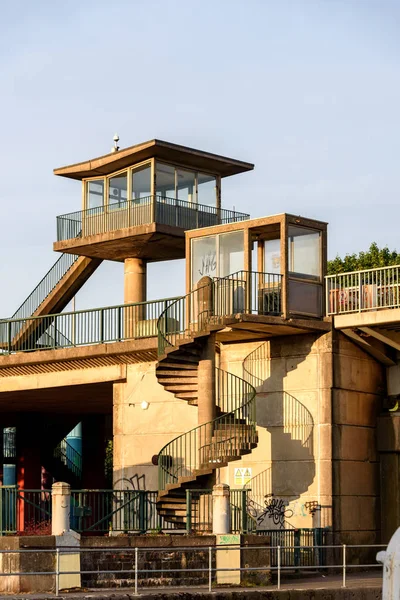 Outdoor Spiral Steel Staircase Bristol — Stock Photo, Image