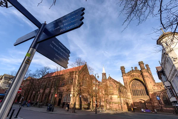 Chester Cathedral Vibrant Community Worship Ancient Abbey Architectural Treasure Chester — Stock Photo, Image