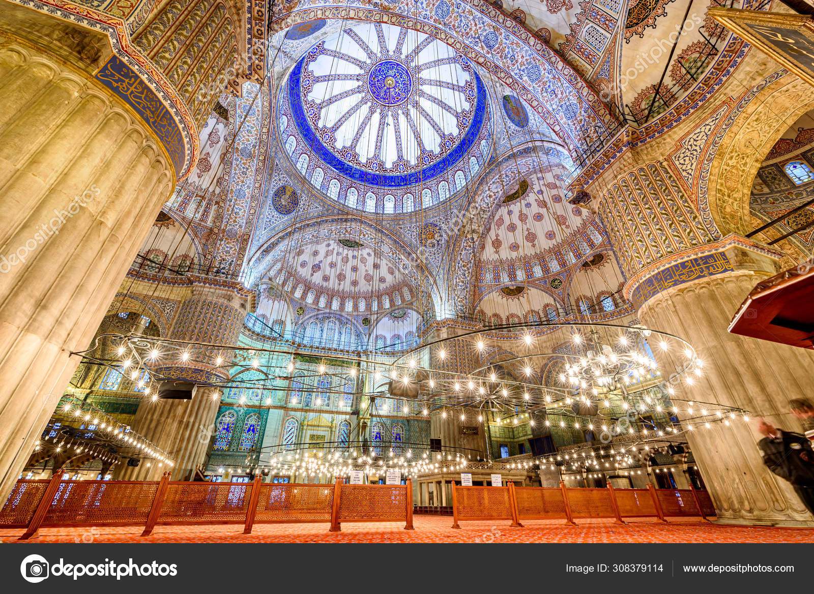 Mosque Known Blue Mosque Because Blue Tiles Surrounding