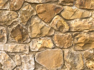 Eski taş duvar arka planı. Kalıplı taş. Boşluğu kopyala