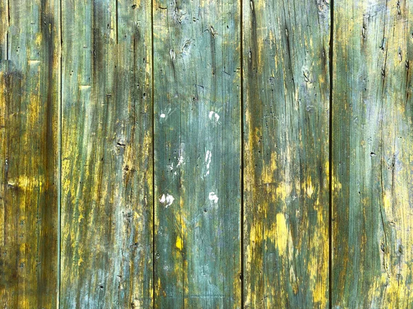 Světle Modro Žluté Staré Dřevo Pozadí Dřevěné Desky Izolované — Stock fotografie