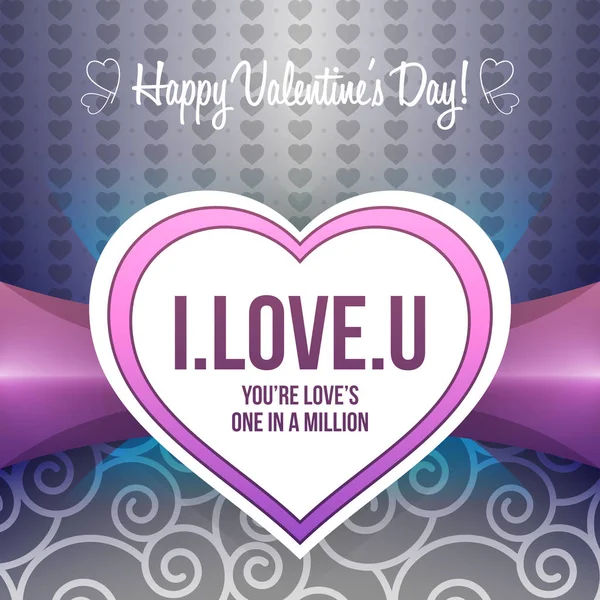 Adorno Valentine Greetings Card Elementos Vectoriales Diseño Celebración Amor Aislado — Archivo Imágenes Vectoriales