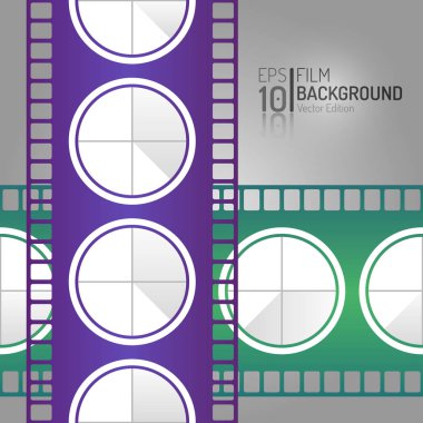 Soyut sinema arka plan tasarımı. Vektör öğeleri. En az izole Film illüstrasyon. Eps10