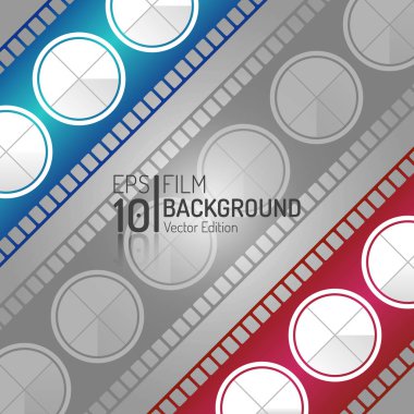 Yaratıcı sinema arka plan tasarımı. Vektör öğeleri. En az izole Film illüstrasyon. Eps10