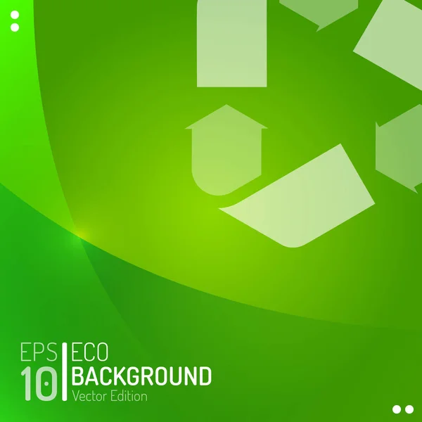 Eco Astratto Wallpaper Template Sfondo Cestino Verde Vettoriale Eps10 Illustrazione Stock