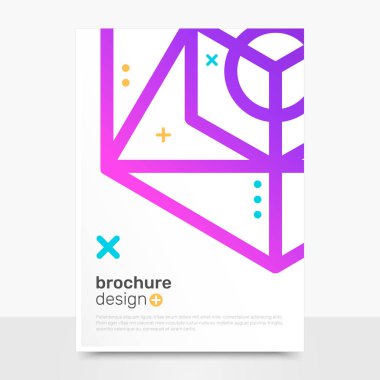 Yaratıcı vektör broşür tasarımı. Soyut vektör broşür Mockup. Profil broşür şablonları. Eps10