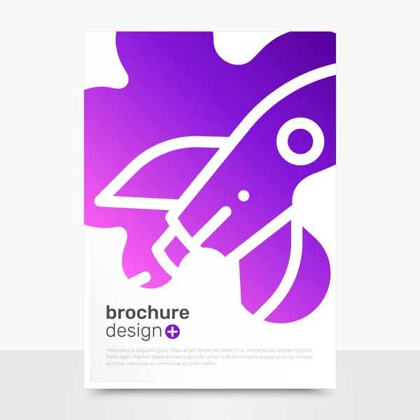 Abstract Vector Brochure Design Startup Vector Brochure Mockup Company Brochure — Stock Vector