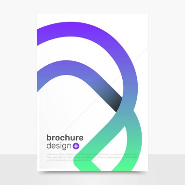 Soyut vektör el ilanı tasarımı. Profesyonel vektör broşür Mockup. Yıllık broşür şablonları. Eps10